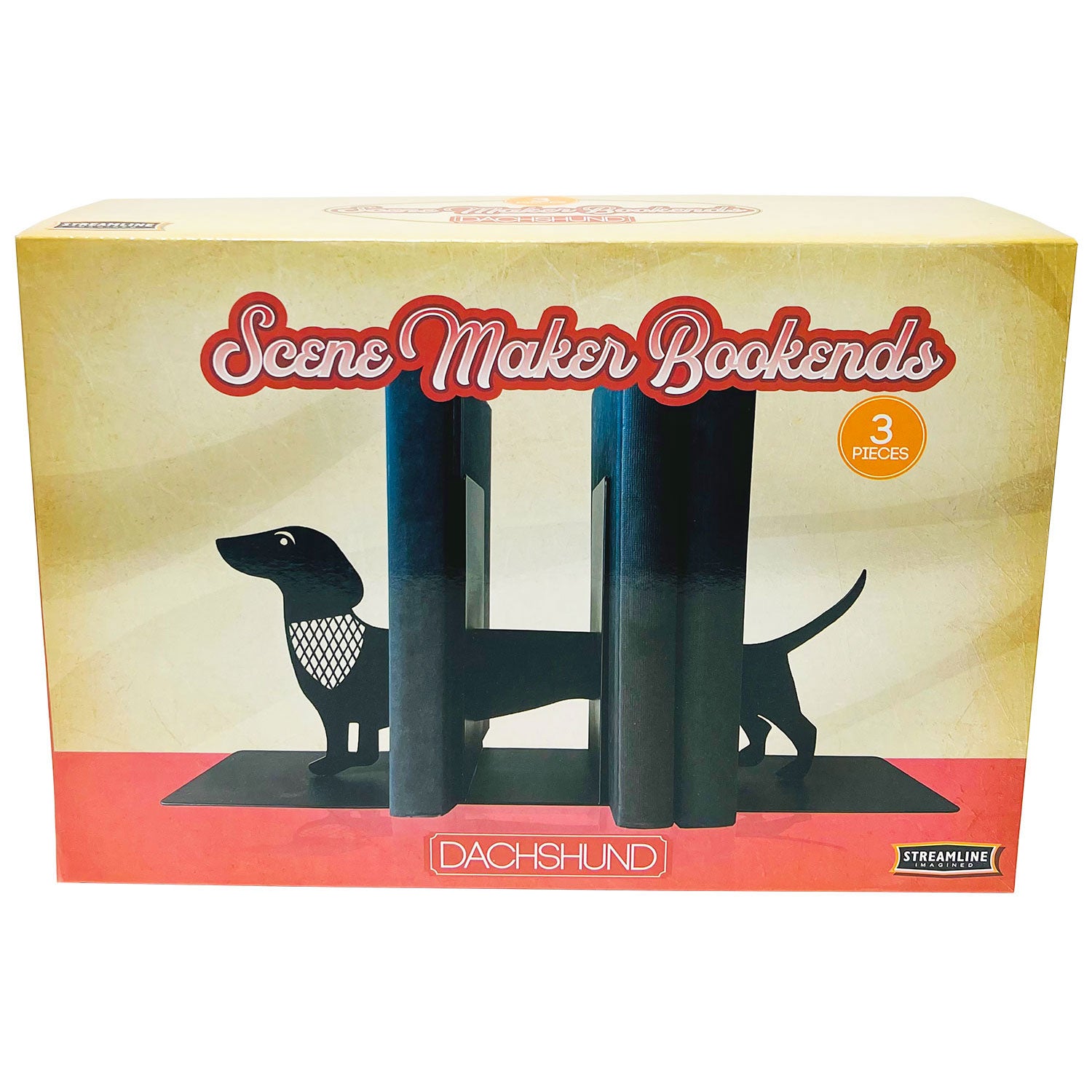 3 Piece Scene Maker Bookends - Dachshund
