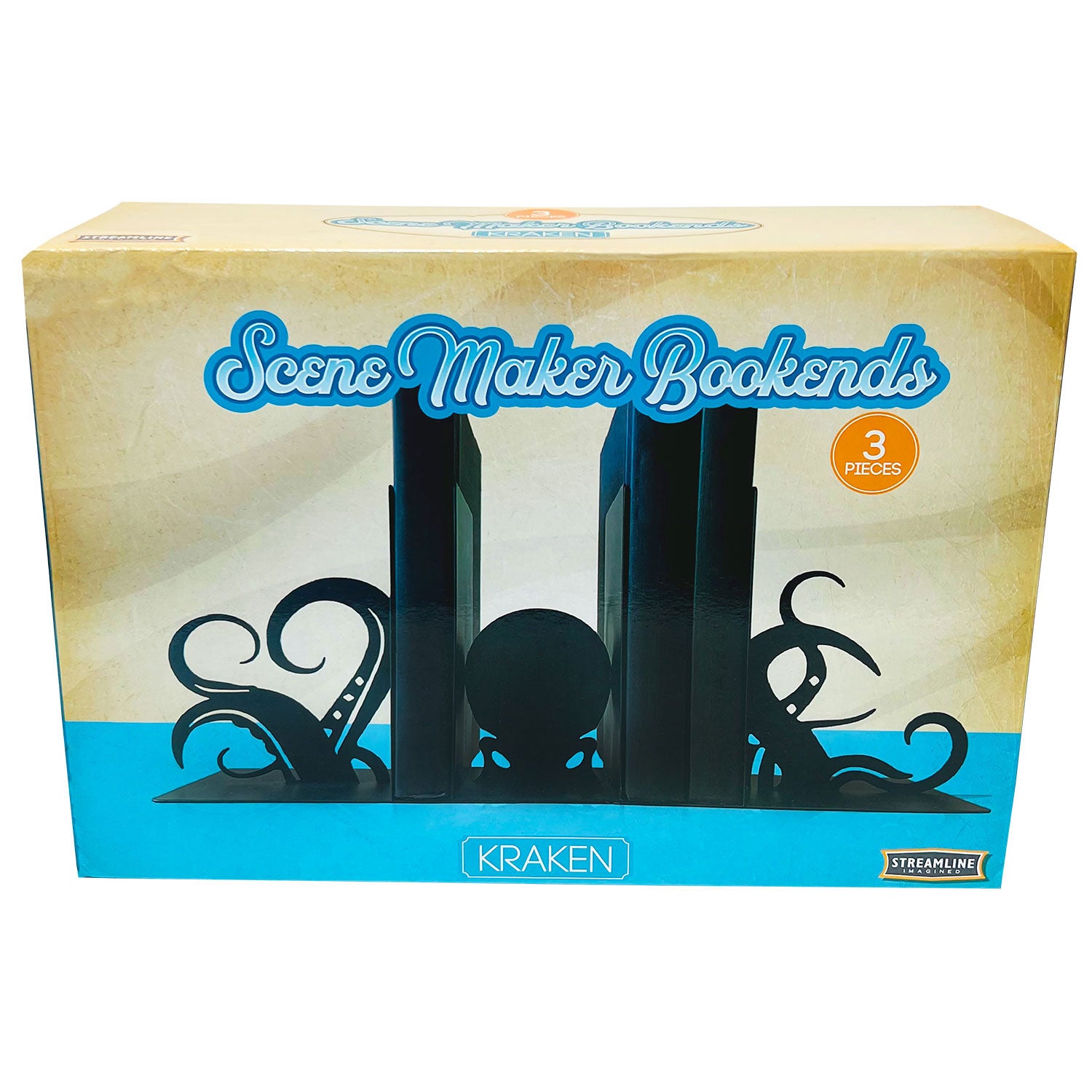 3 Piece Scene Maker Bookends - Kraken