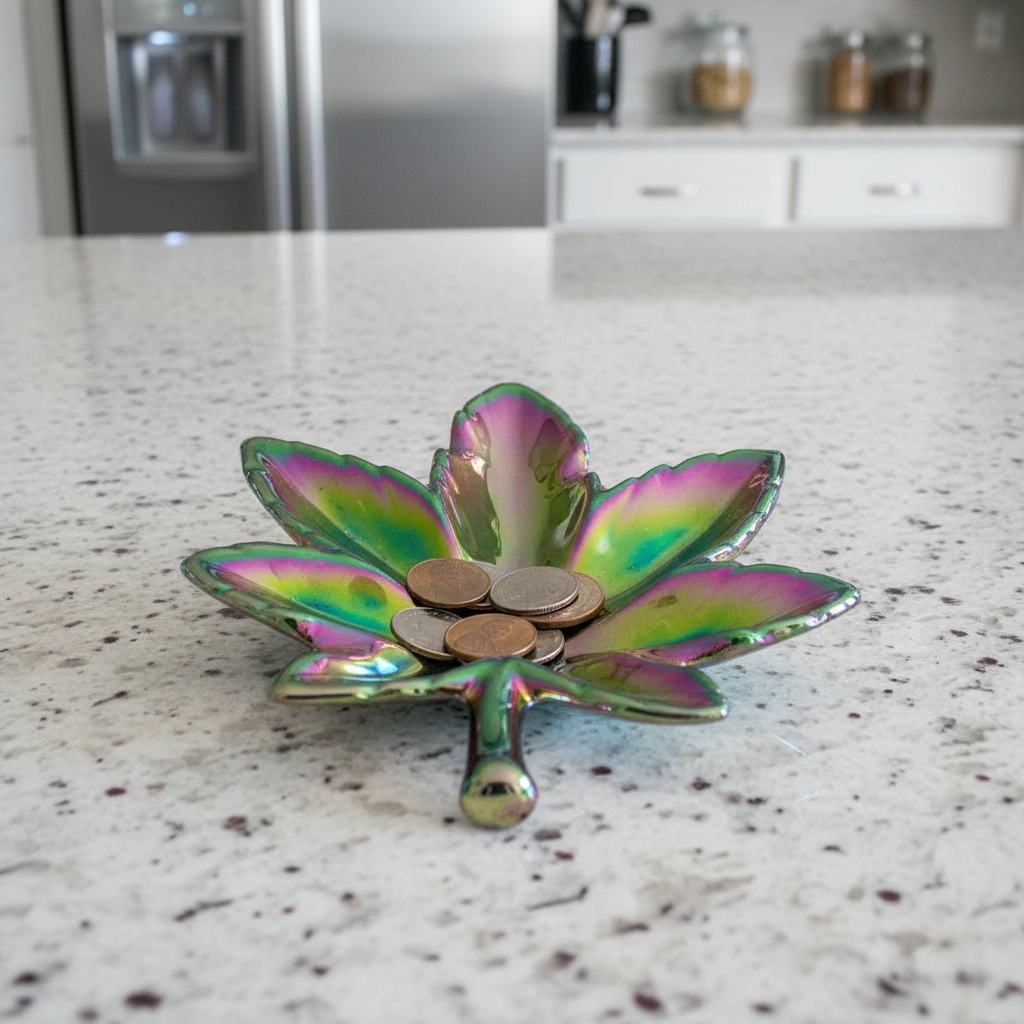 Iridescent Pot Leaf Dish