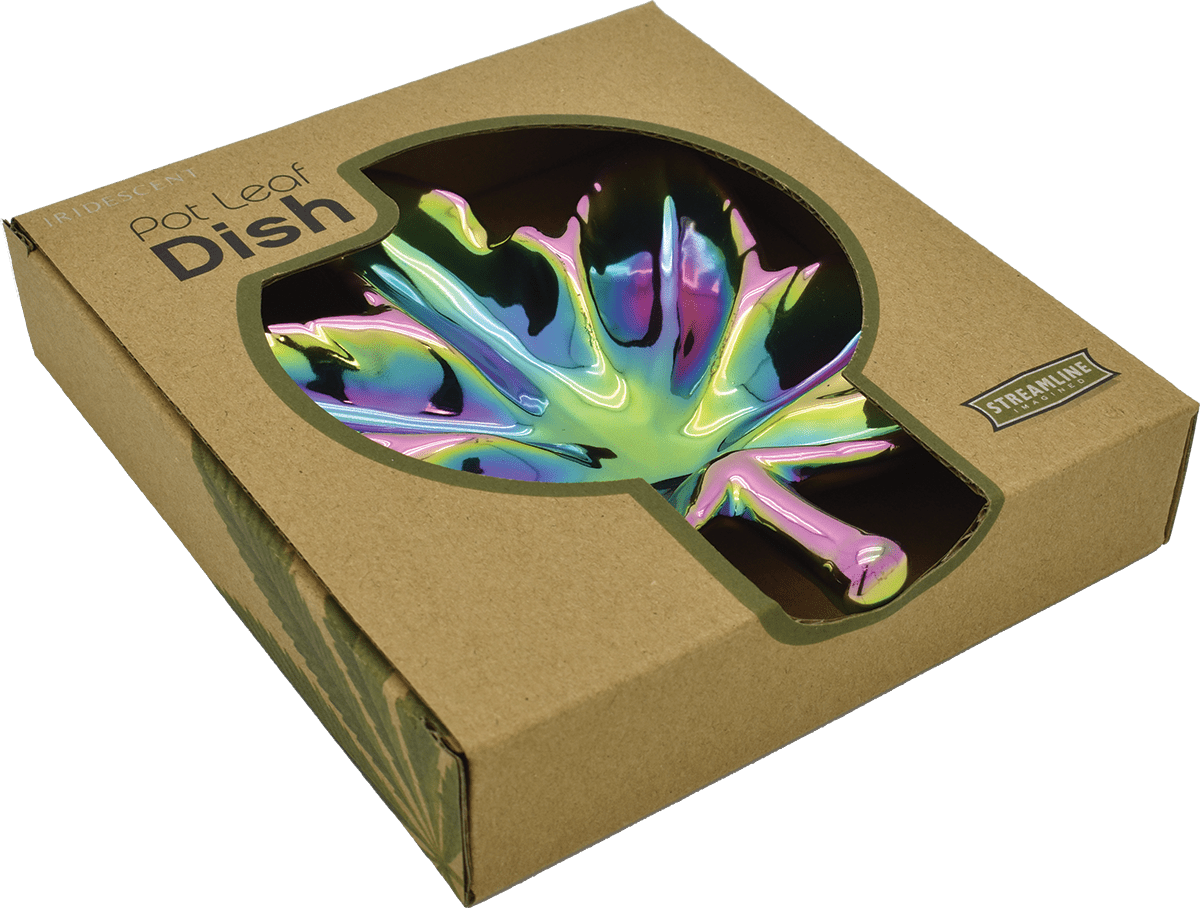 Iridescent Trinket Leaf Dish