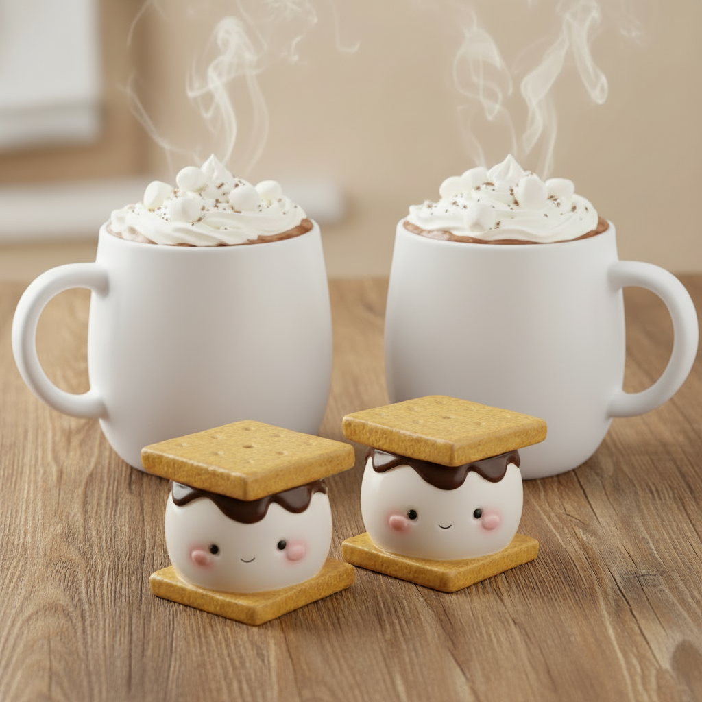 S&#39;mores Salt &amp; Pepper Set, Ceramic