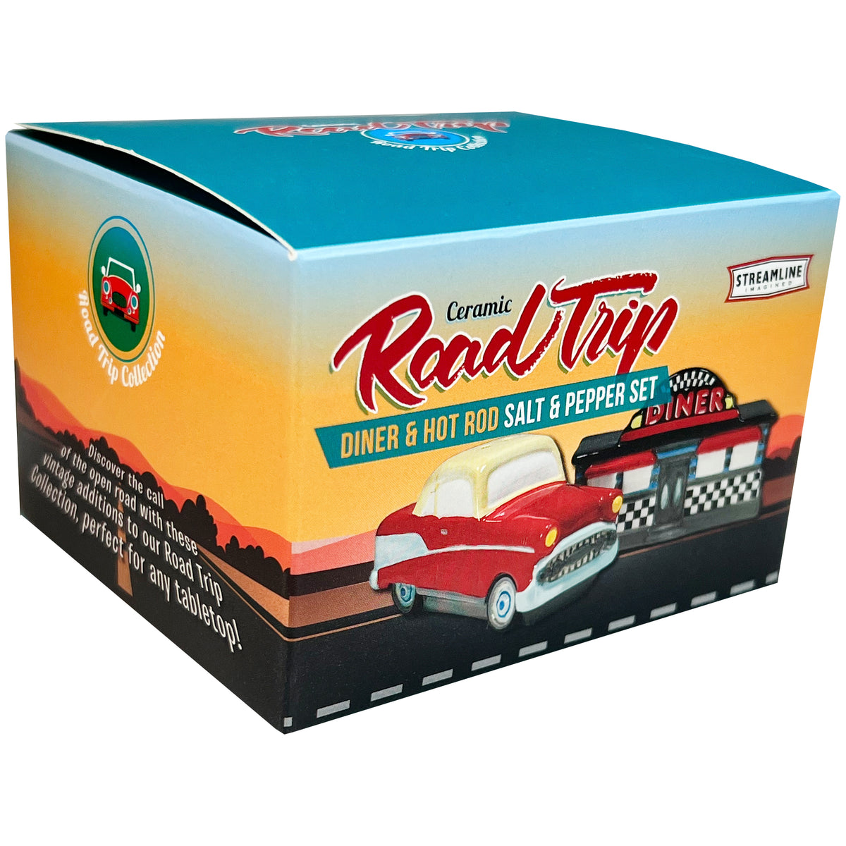 Road Trip Salt &amp; Pepper Set - Diner &amp; Hot Rod