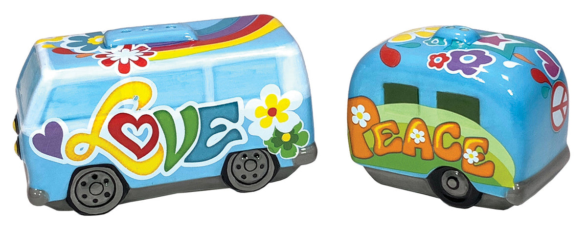 Road Trip Salt &amp; Pepper Set - Peace &amp; Love