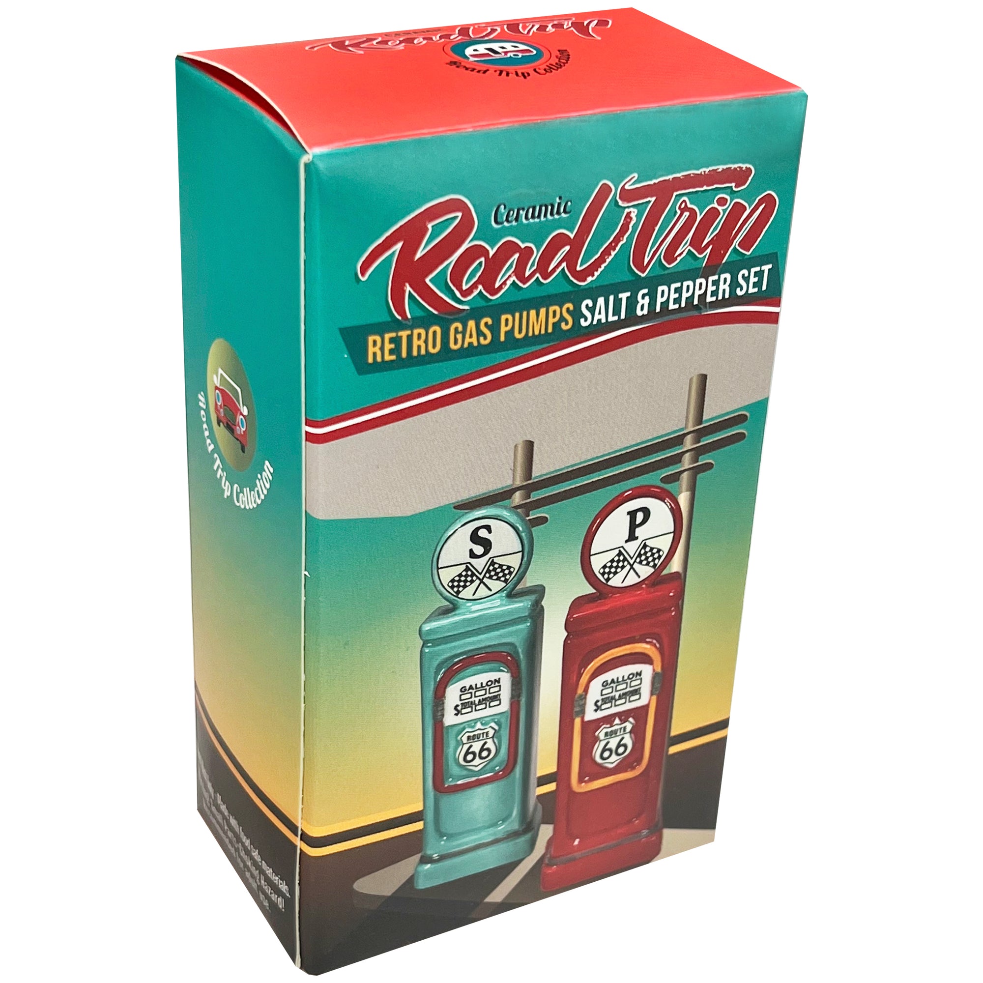 Road Trip Salt & Pepper Set - Gas Pumps