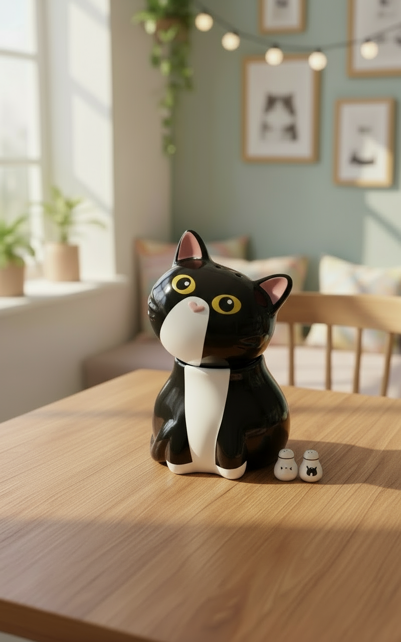 Split Kitty Salt & Pepper Set
