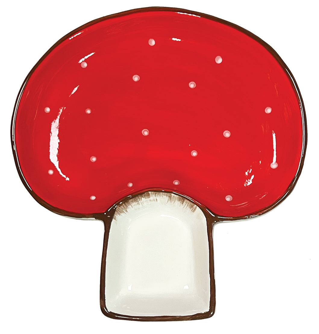 Mushroom Two Sectioned Serving Bowl