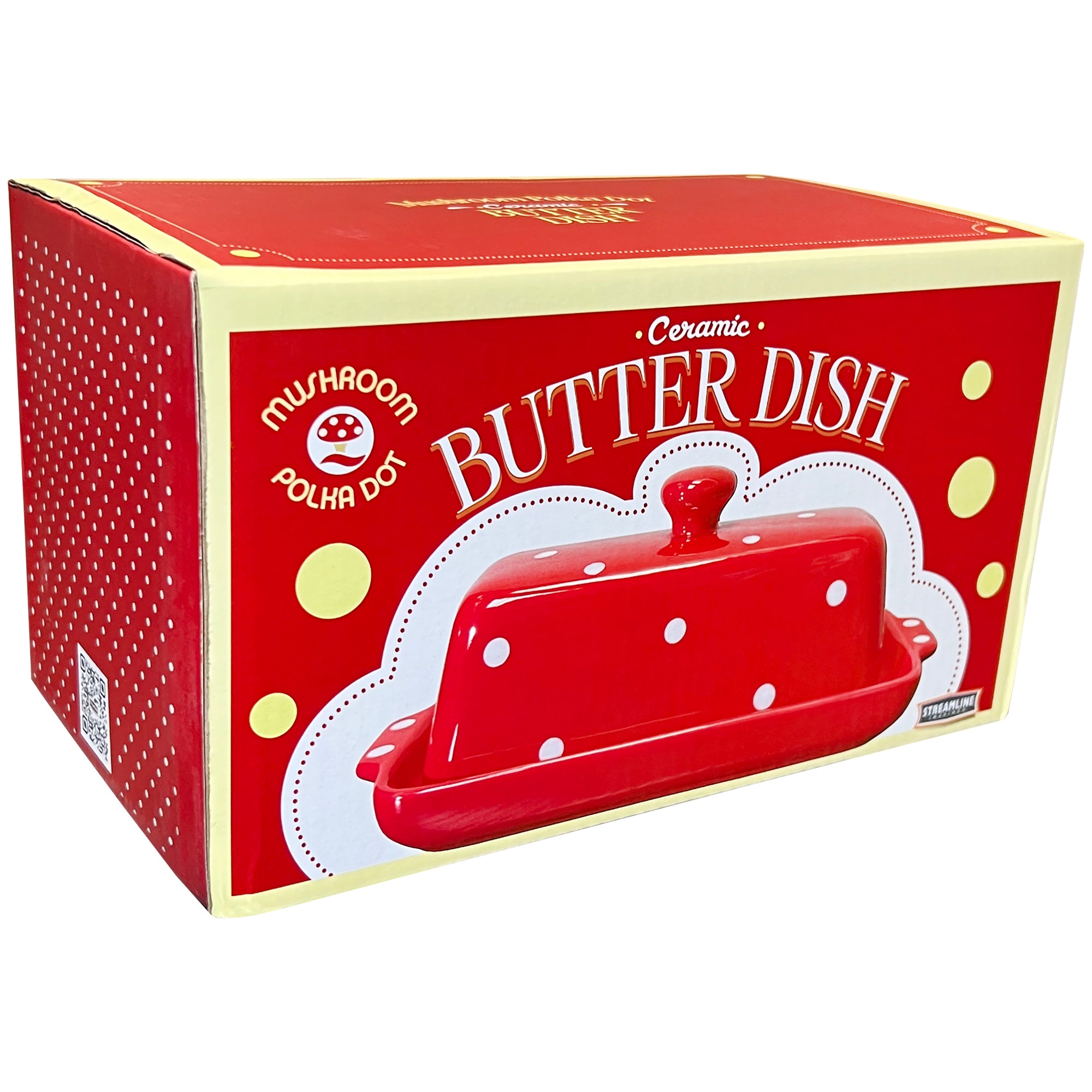 Mushroom Polka Dot Butter Dish