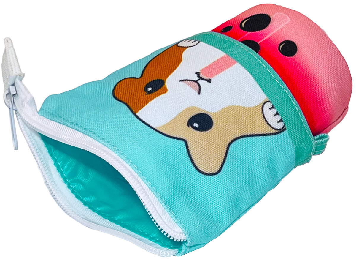 Sippin&#39; Boba Guinea Pig Collapsible Pencil Case w/ 6 Gel Pens