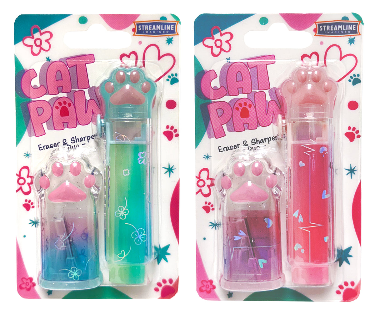 Paw Eraser &amp; Sharpener Duo