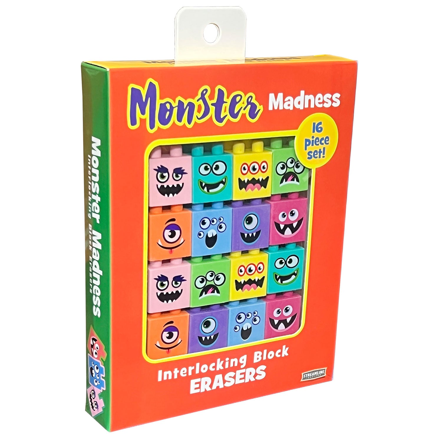 Monster Madness Interlocking Block Erasers