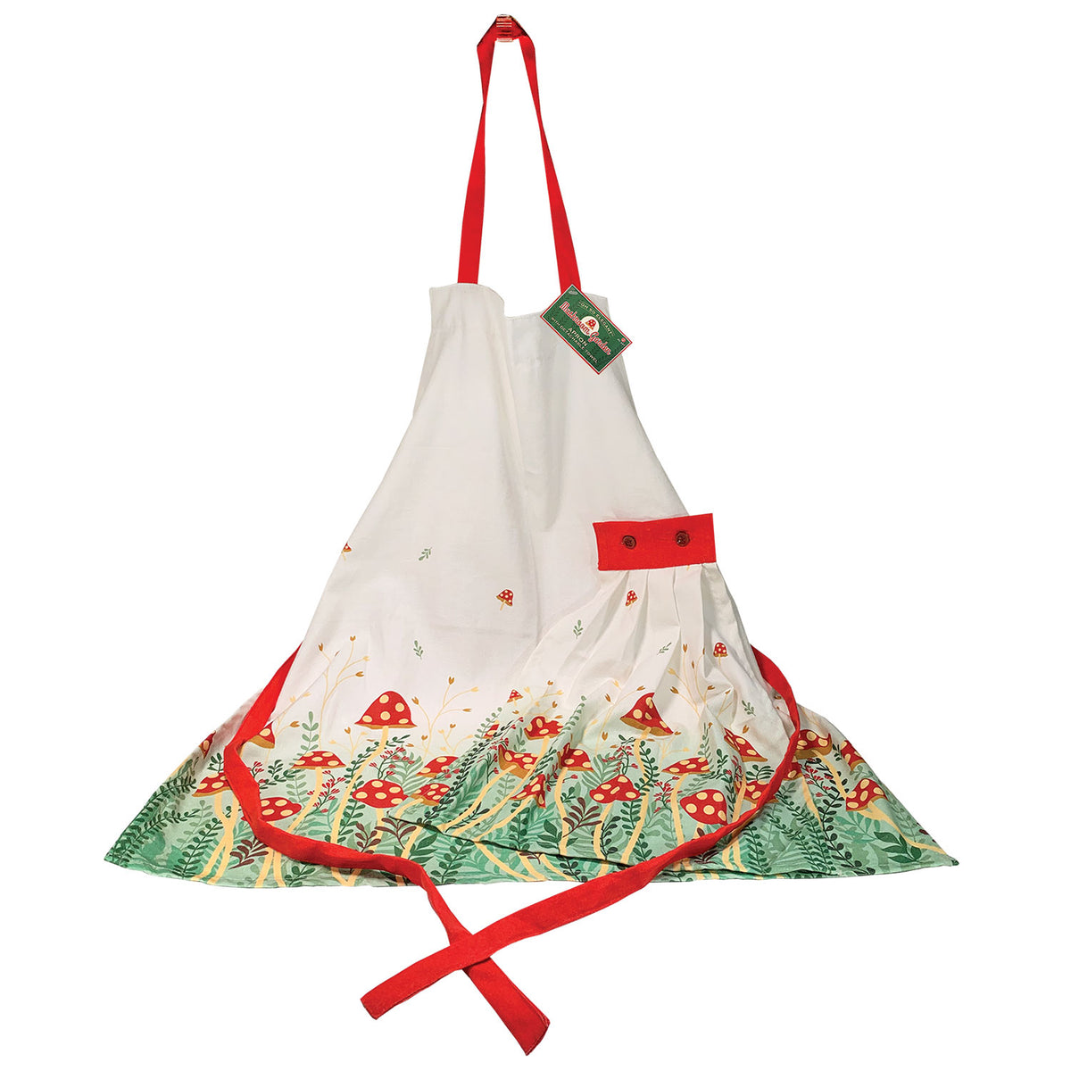 Mushroom Garden Apron w/ Detachable Towel