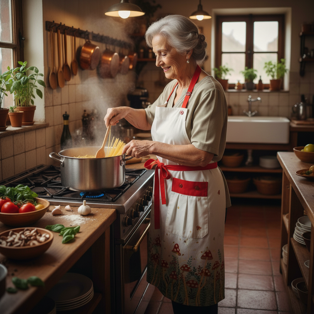 Mushroom Garden Apron with Detachable Towel