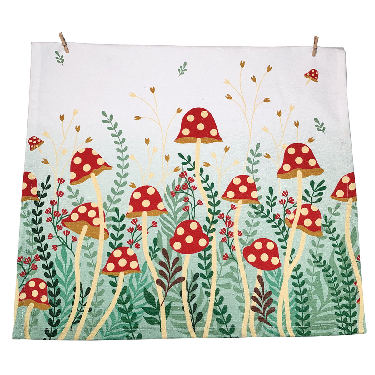 Mushroom Garden Tea Towel 2pc Set