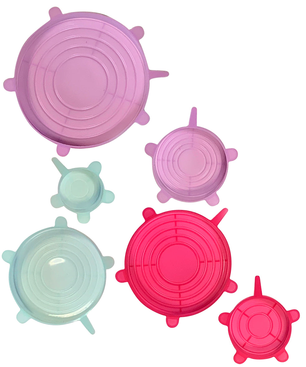 Silicone Cap Food Saveware 6pc Set