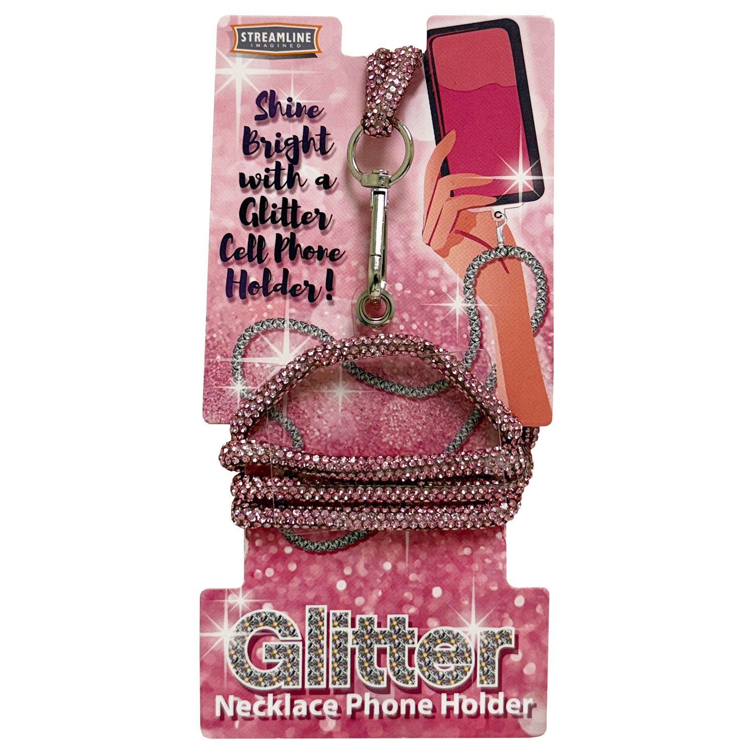 Glitter Necklace Phone Holder