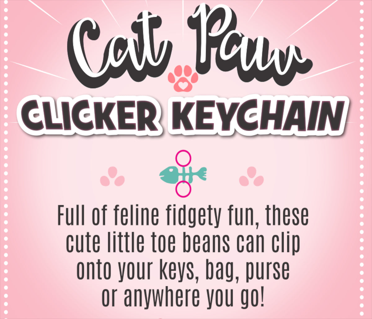 Paw Print Clickers Keychain