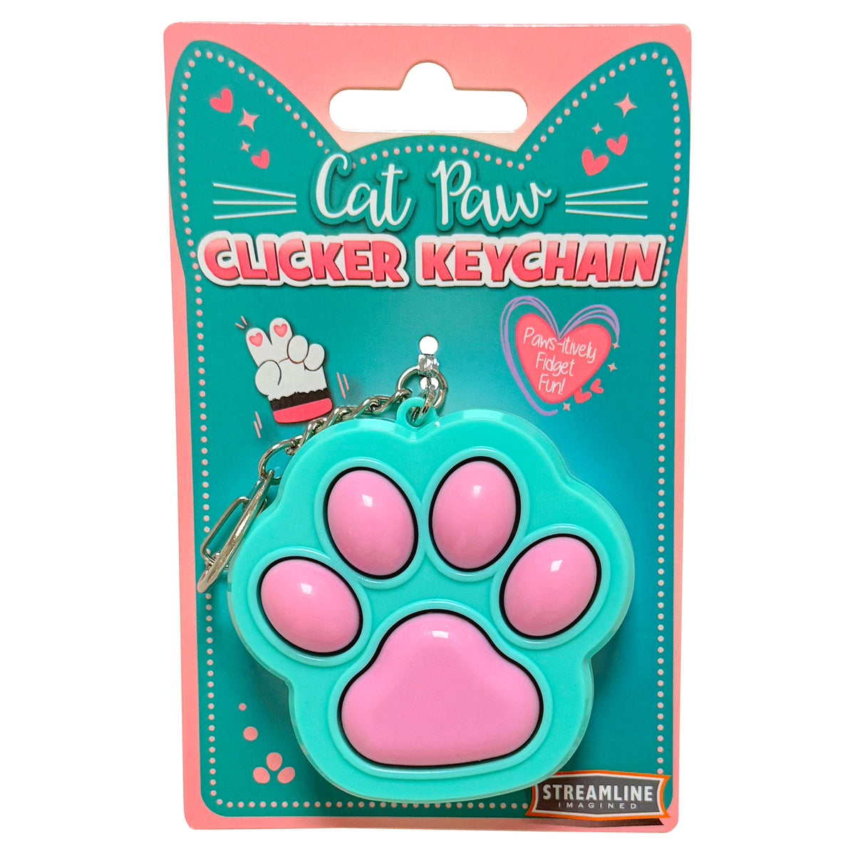 Paw Print Clickers Keychain