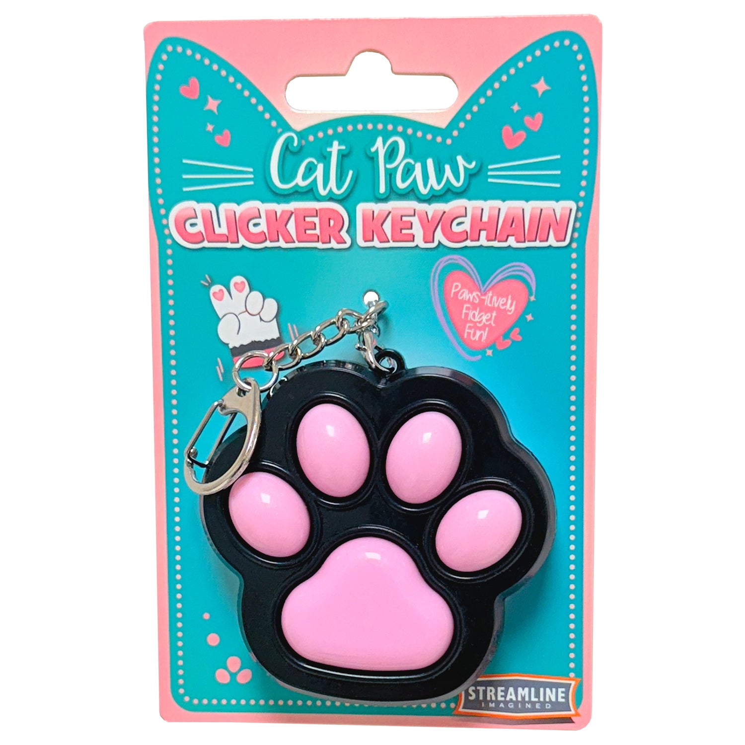 Paw Print Clickers Keychain