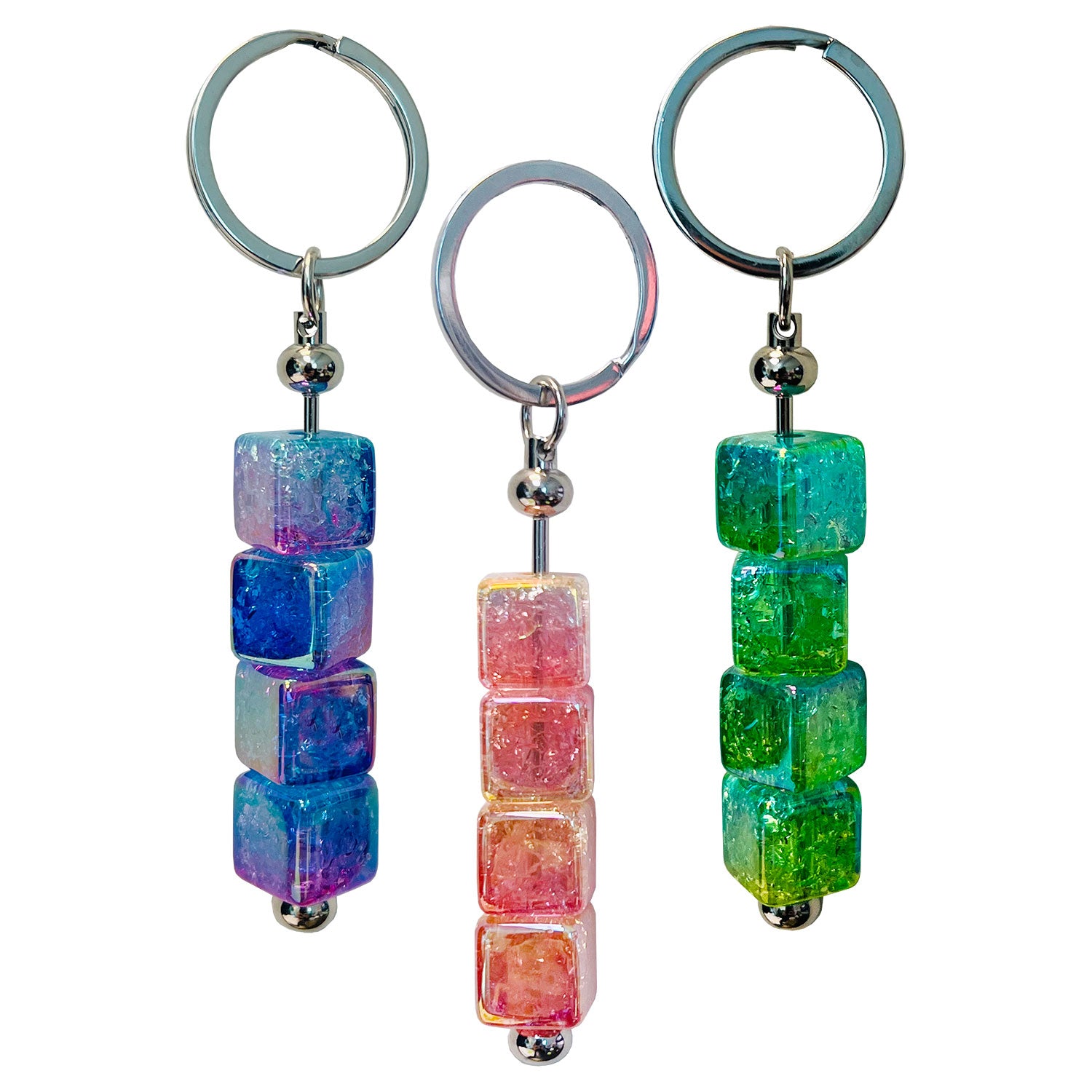 Shimmering Square Keyring