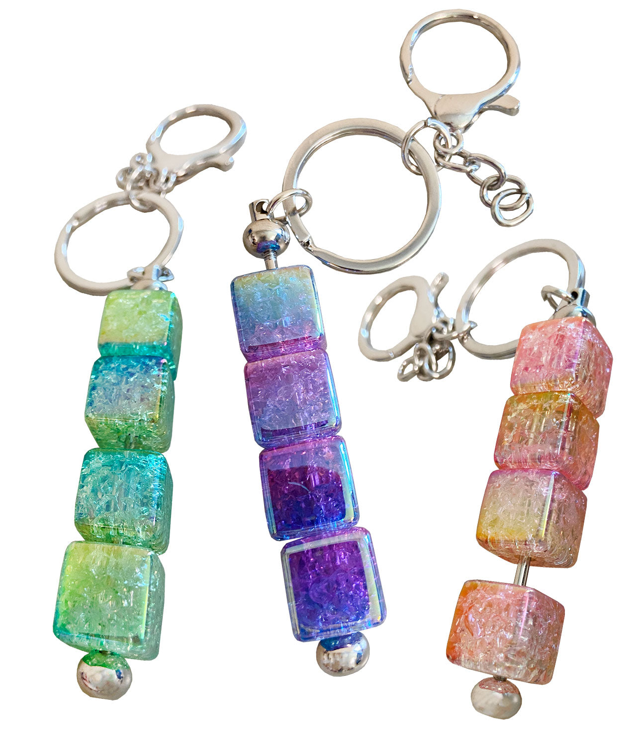 Shimmering Square Keyring