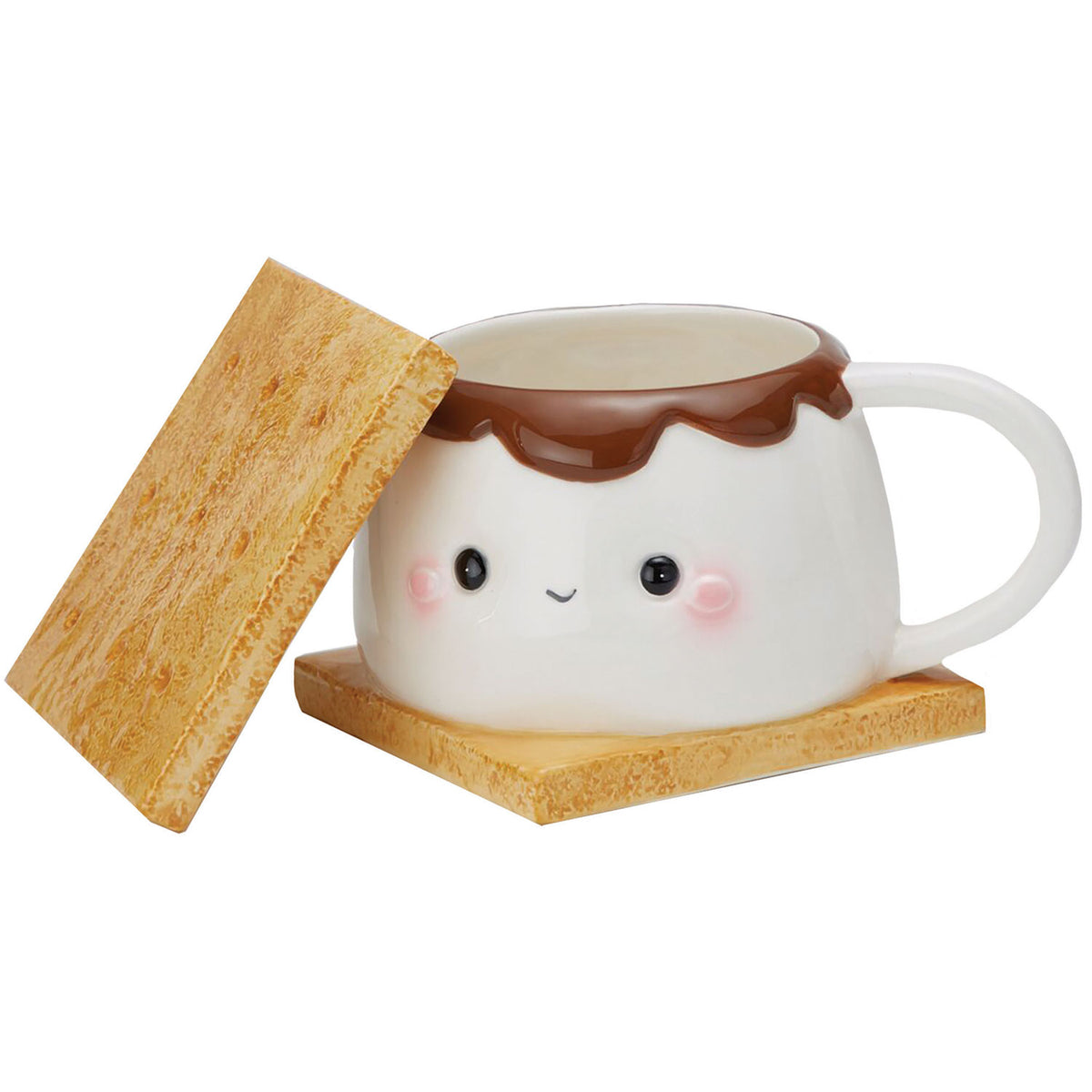 S&#39;mores Mug, 16 oz, Ceramic with Lid