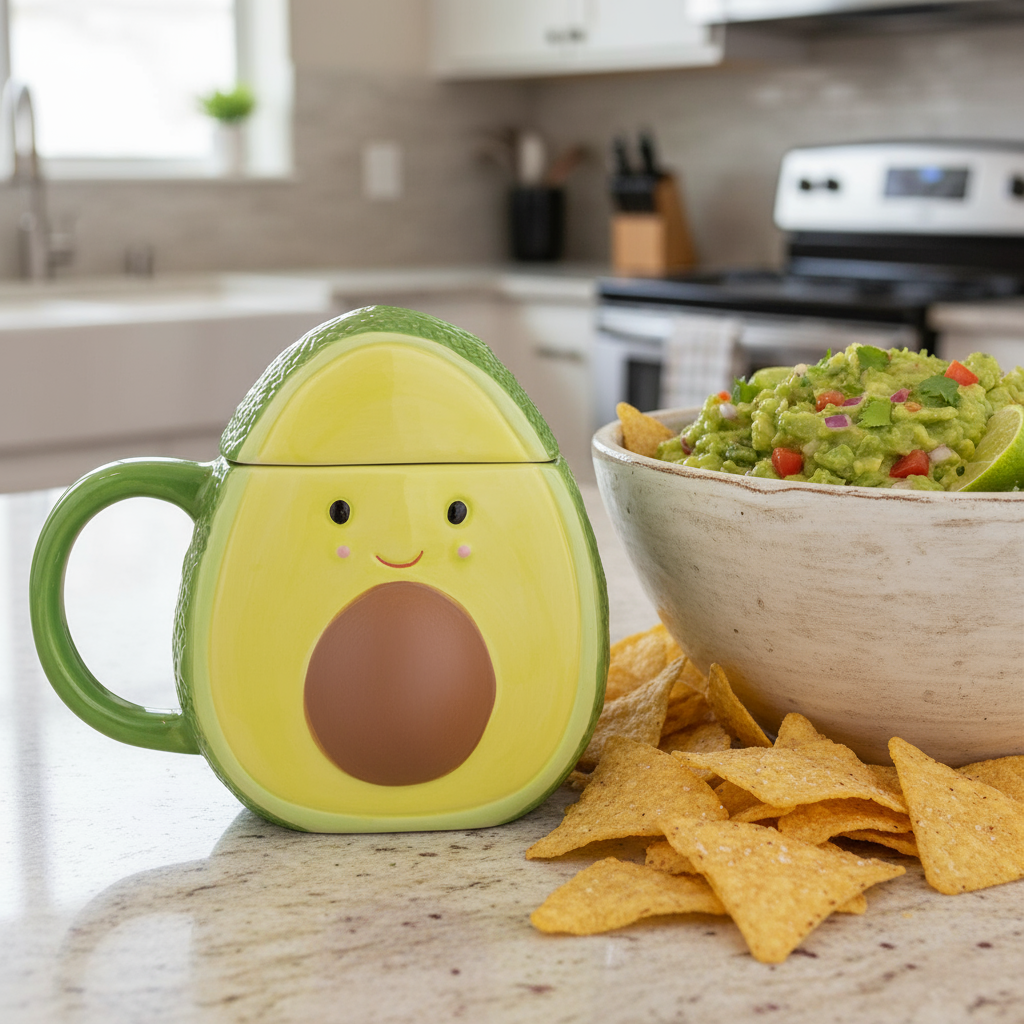 Avocado Mug with Lid