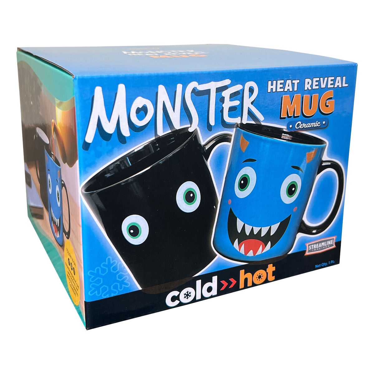 Monster Heat Reveal Mug - Blue