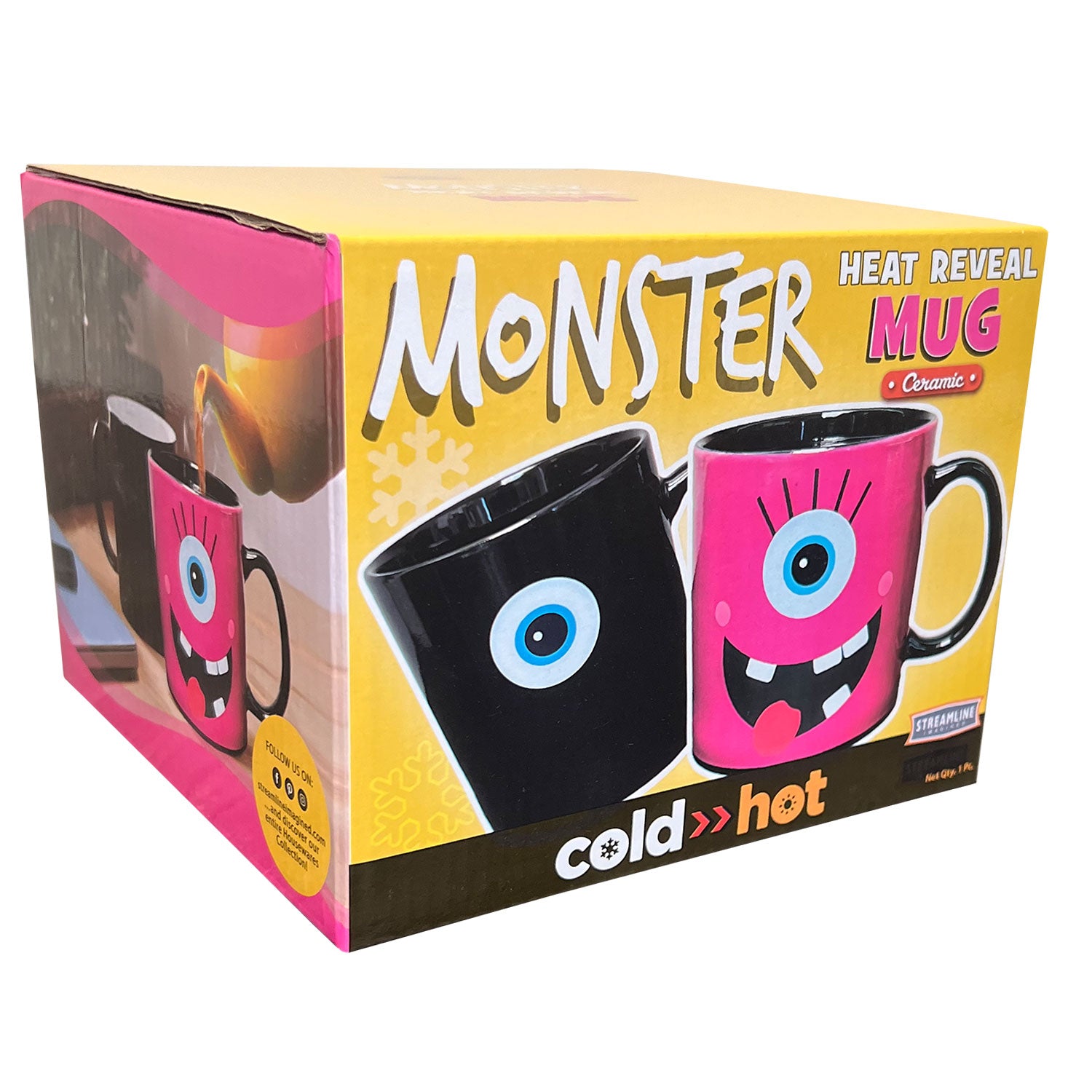 Monster Heat Reveal Mug - Pink