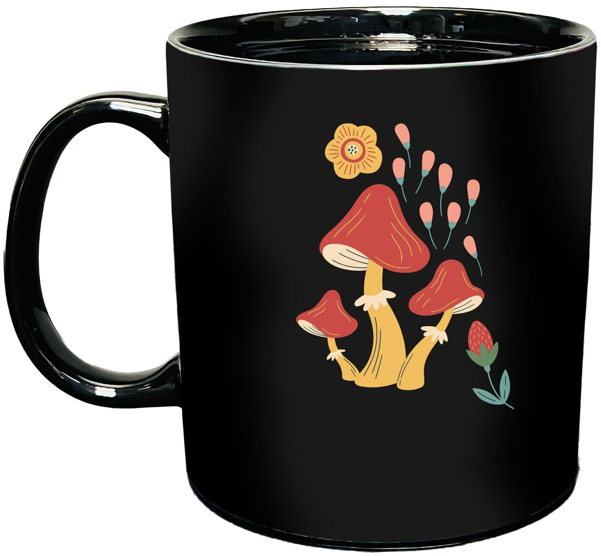 Blooming Flowers Heat Reveal 16 oz Mug - Mushrooms