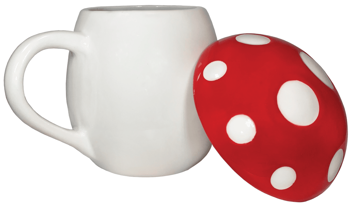 Mushroom 12 oz Mug w/ Lid