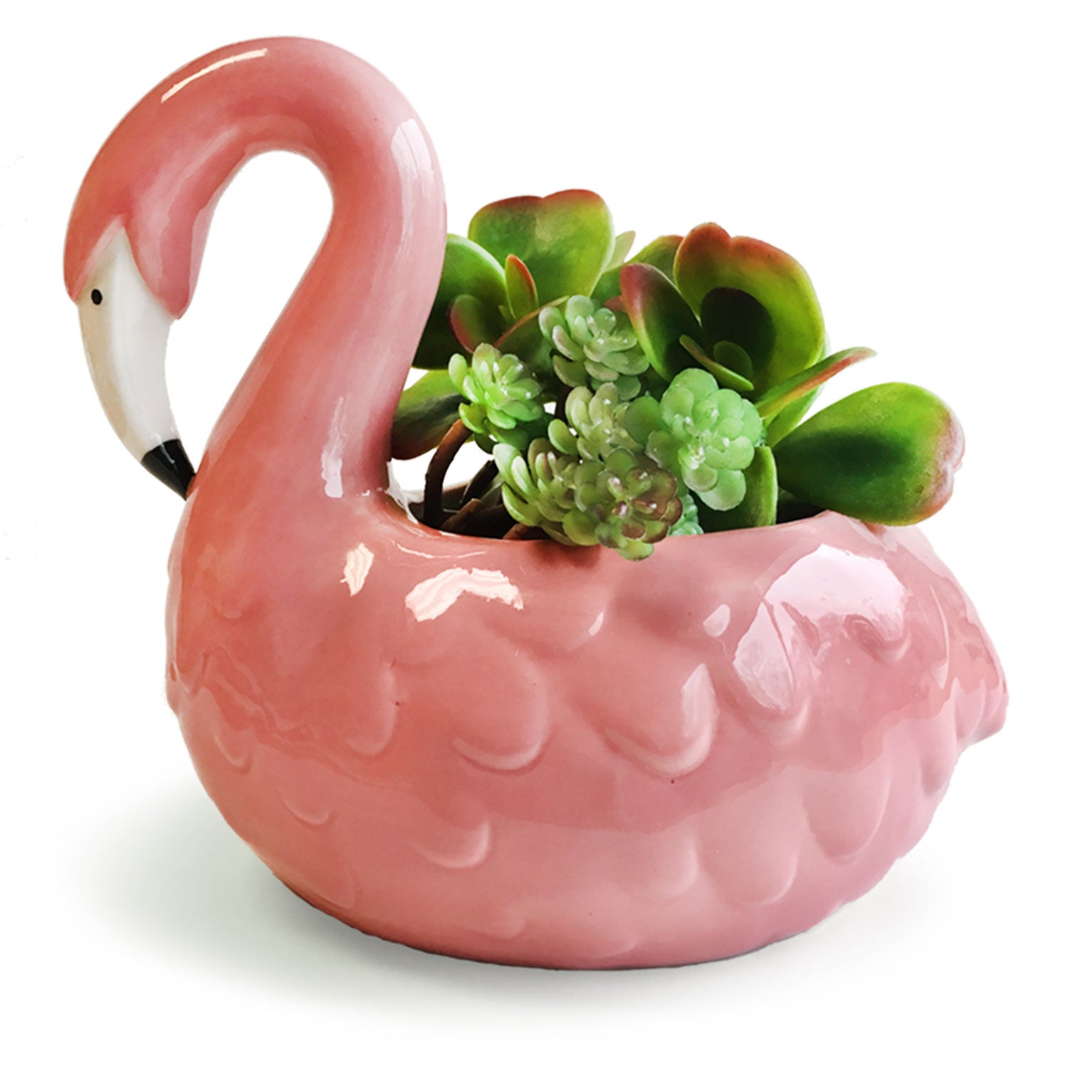 flamingo succulent planter Ceramic Flamingo Planter Pot