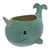 Narwhal Planter Pot With Drainage Hole, Green