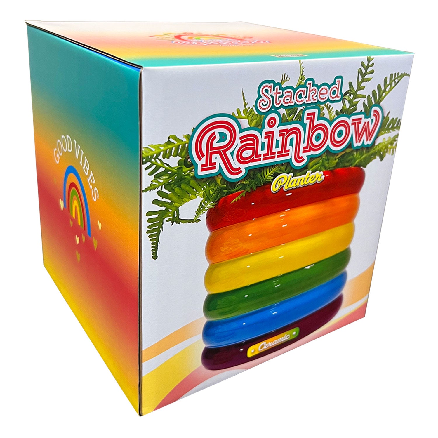Stacked Rainbow Planter