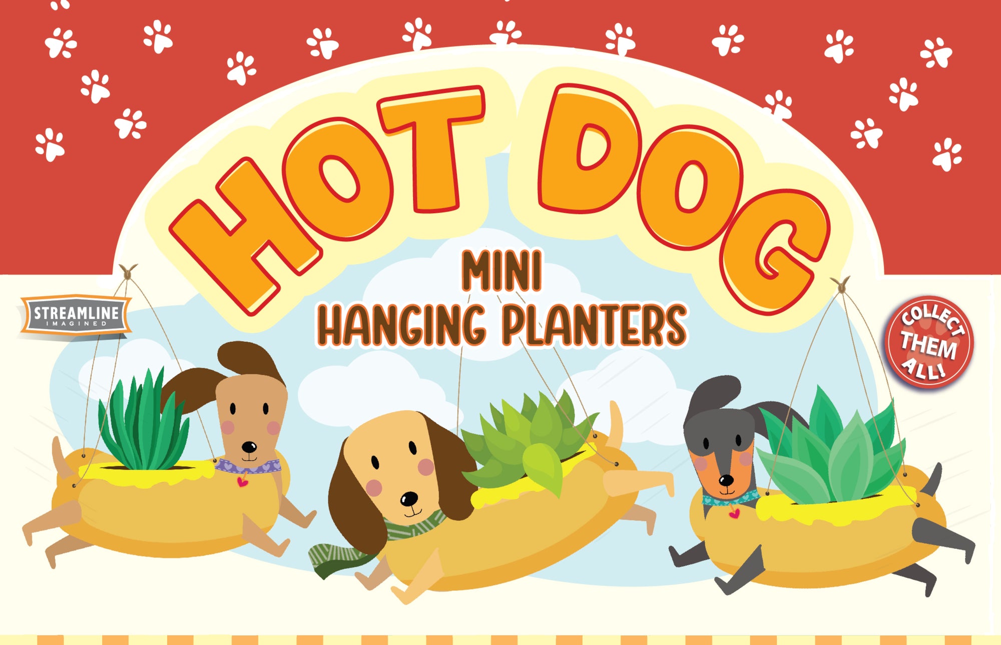 Hot Dog Mini Hanging Planters