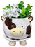 Brown Cow Footsie Planter