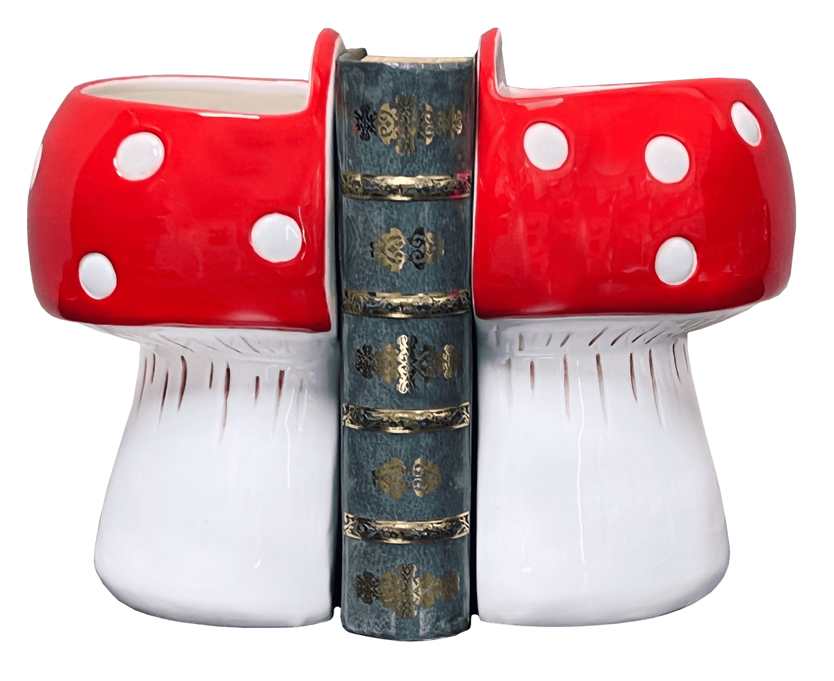 Mushroom Bookend Planters