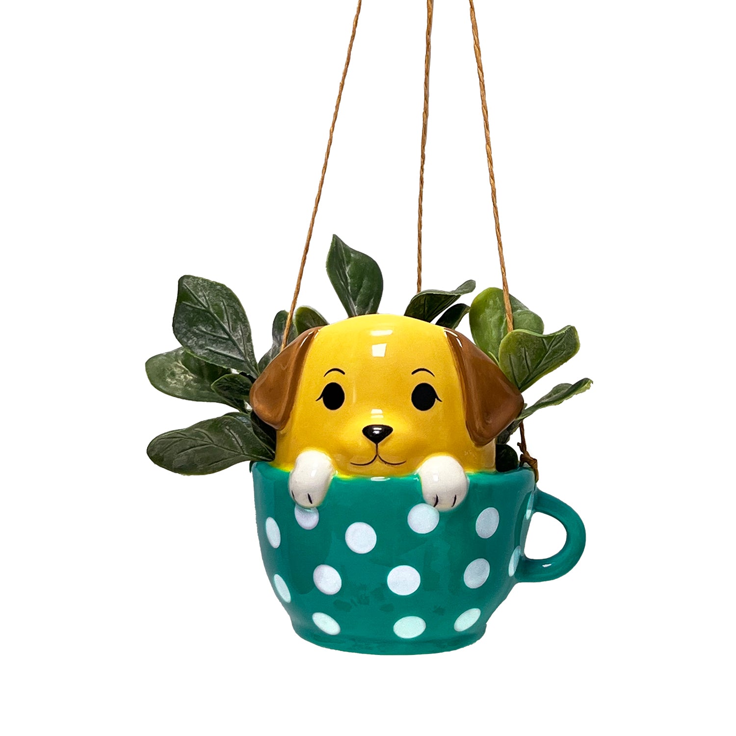 dog proof plant pots Pups in Cups Mini Hanging Planter