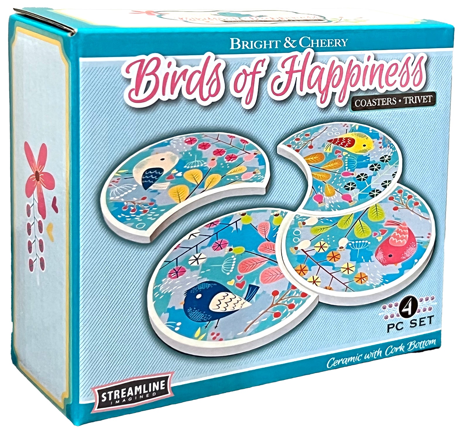 Birds of Happiness Coasters/Trivet