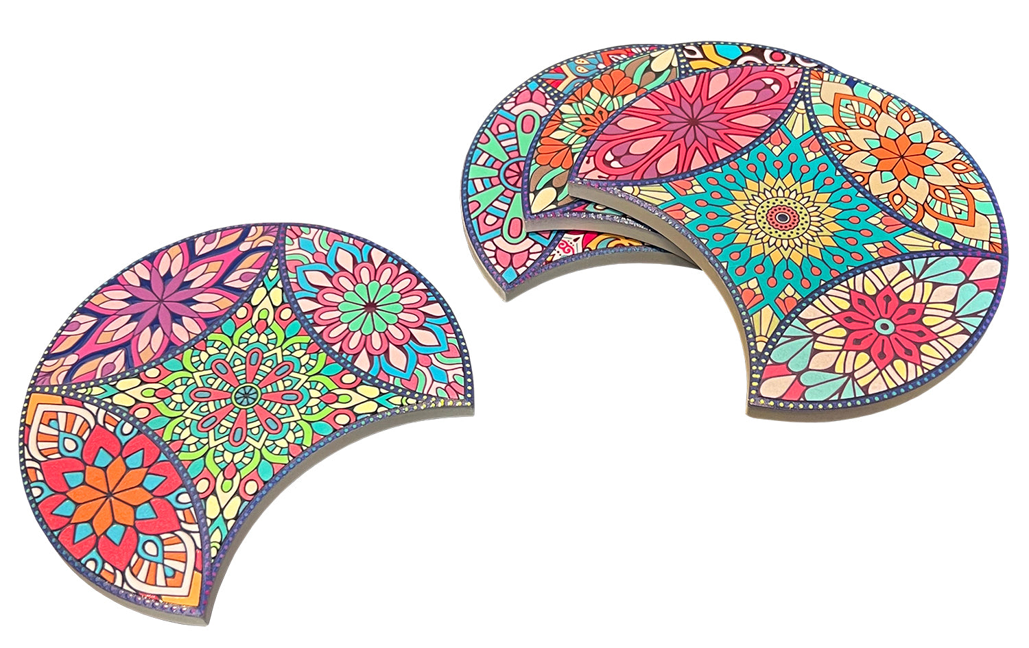 Mandala 4 pcs Coasters/Trivet set