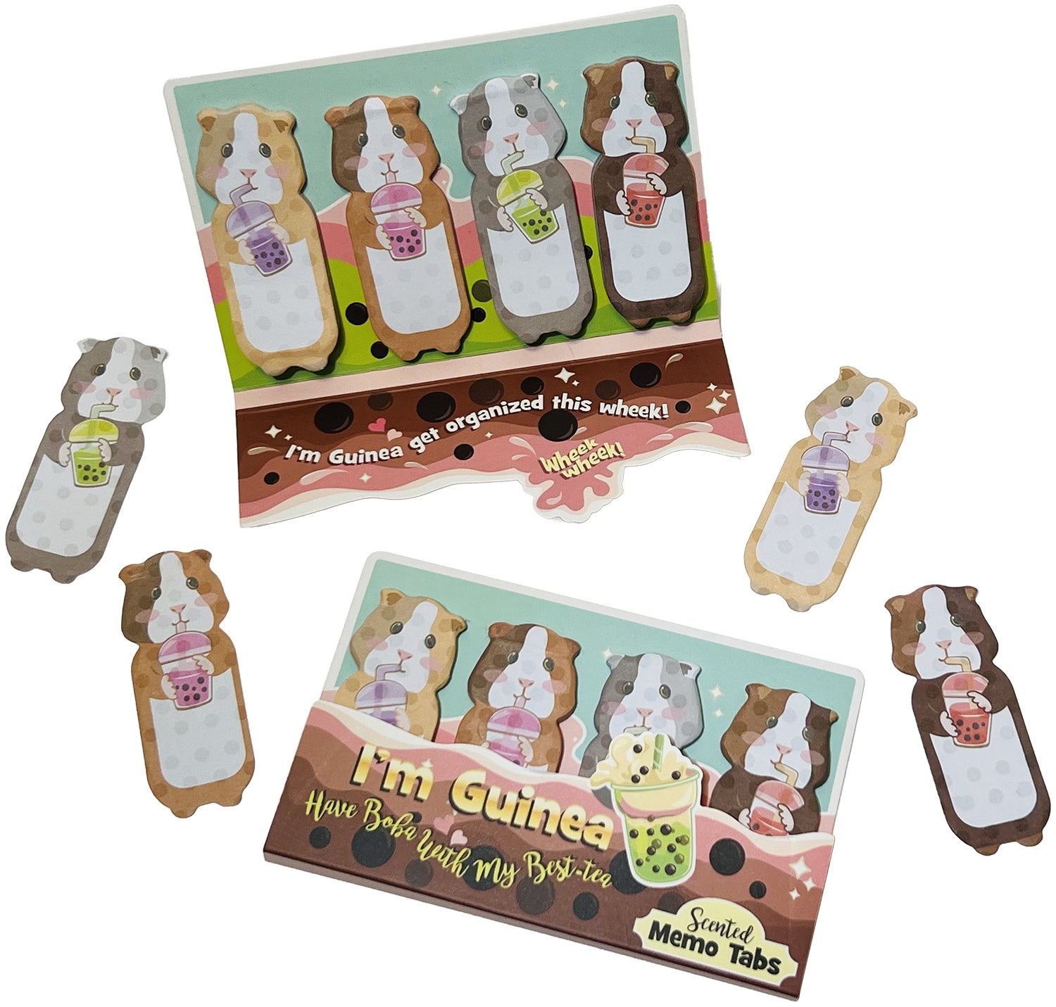 Sippin' Boba Guinea Pig Scented Memo Tabs