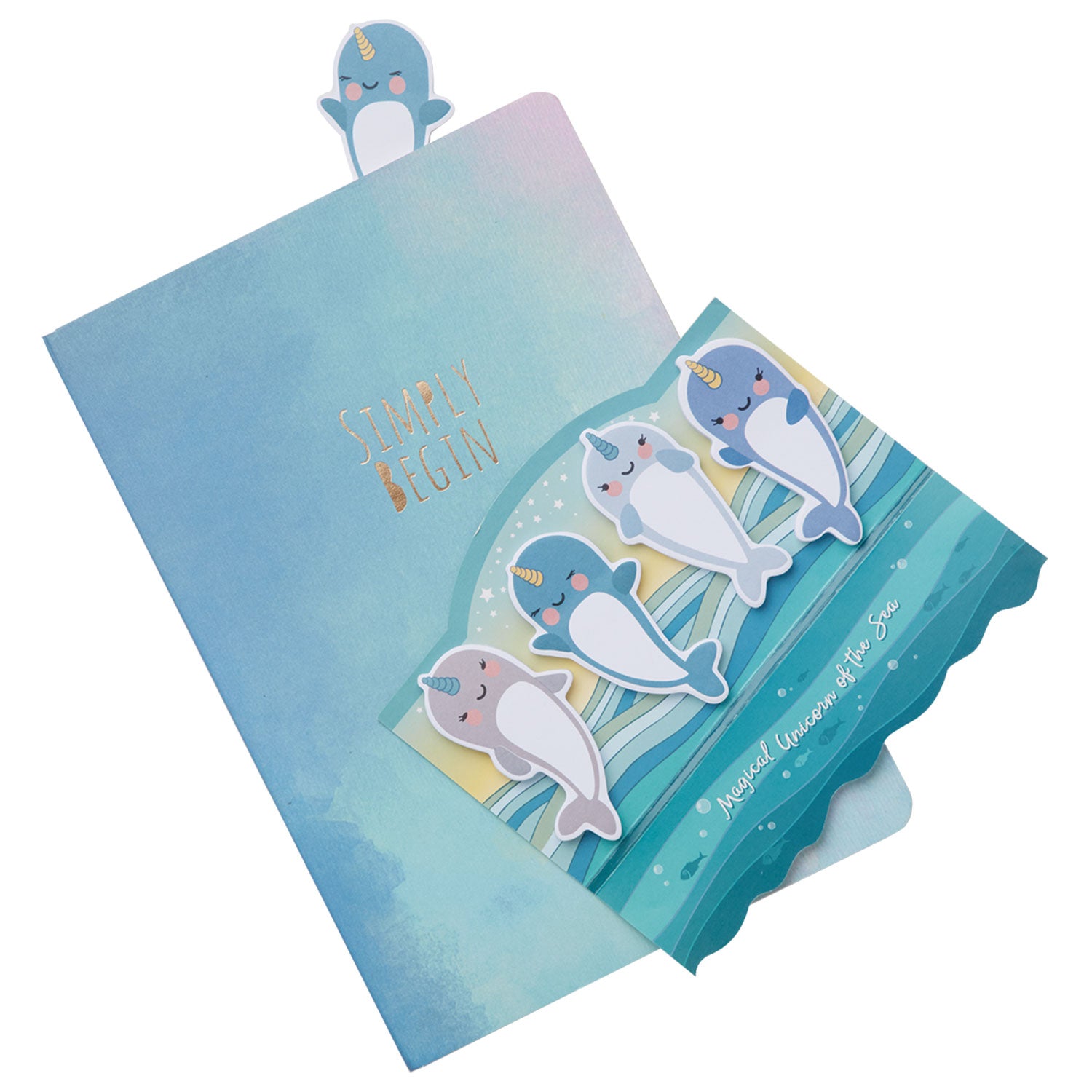 Narwhal Sticky Memo Tabs Set
