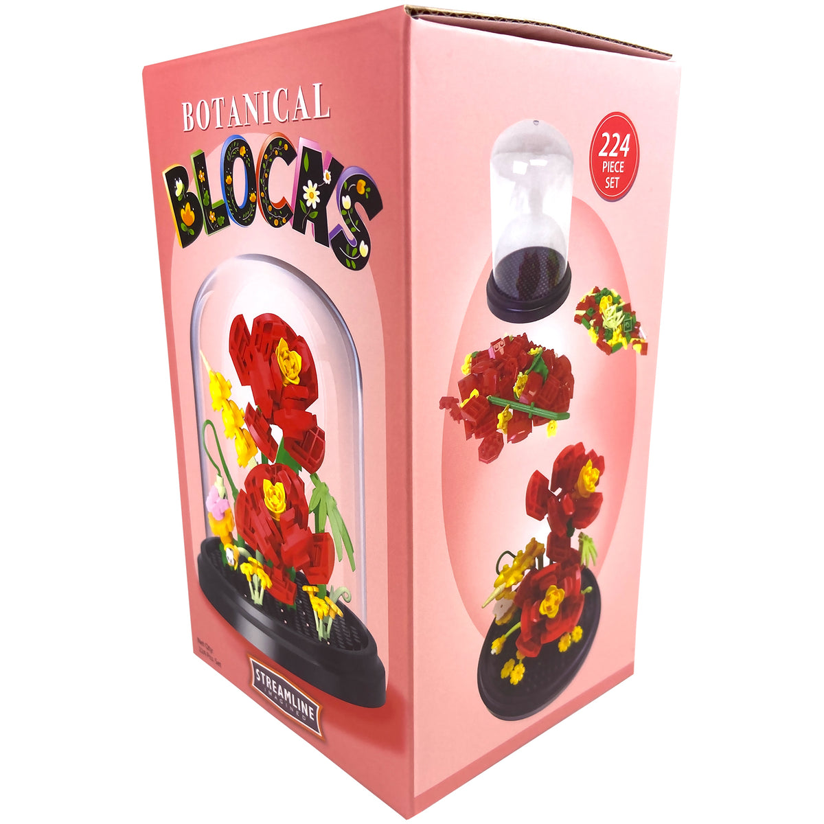 Botanical Blocks - Red Rose