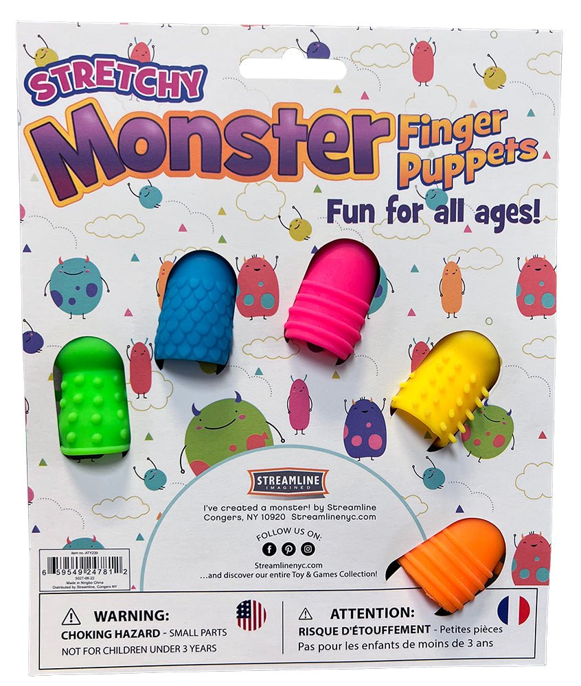 5pc Stretchy Monster Finger Puppets