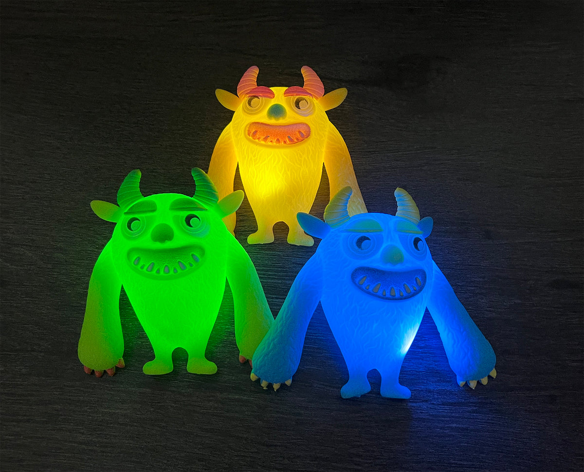 Squeeze &amp; Light Up Monsters, 1 Each