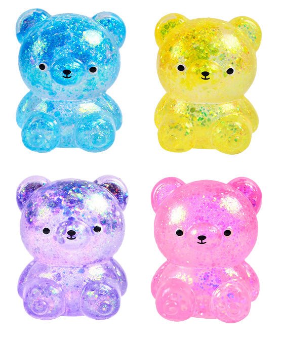 Sparkly Squish Bears, 4 Pack