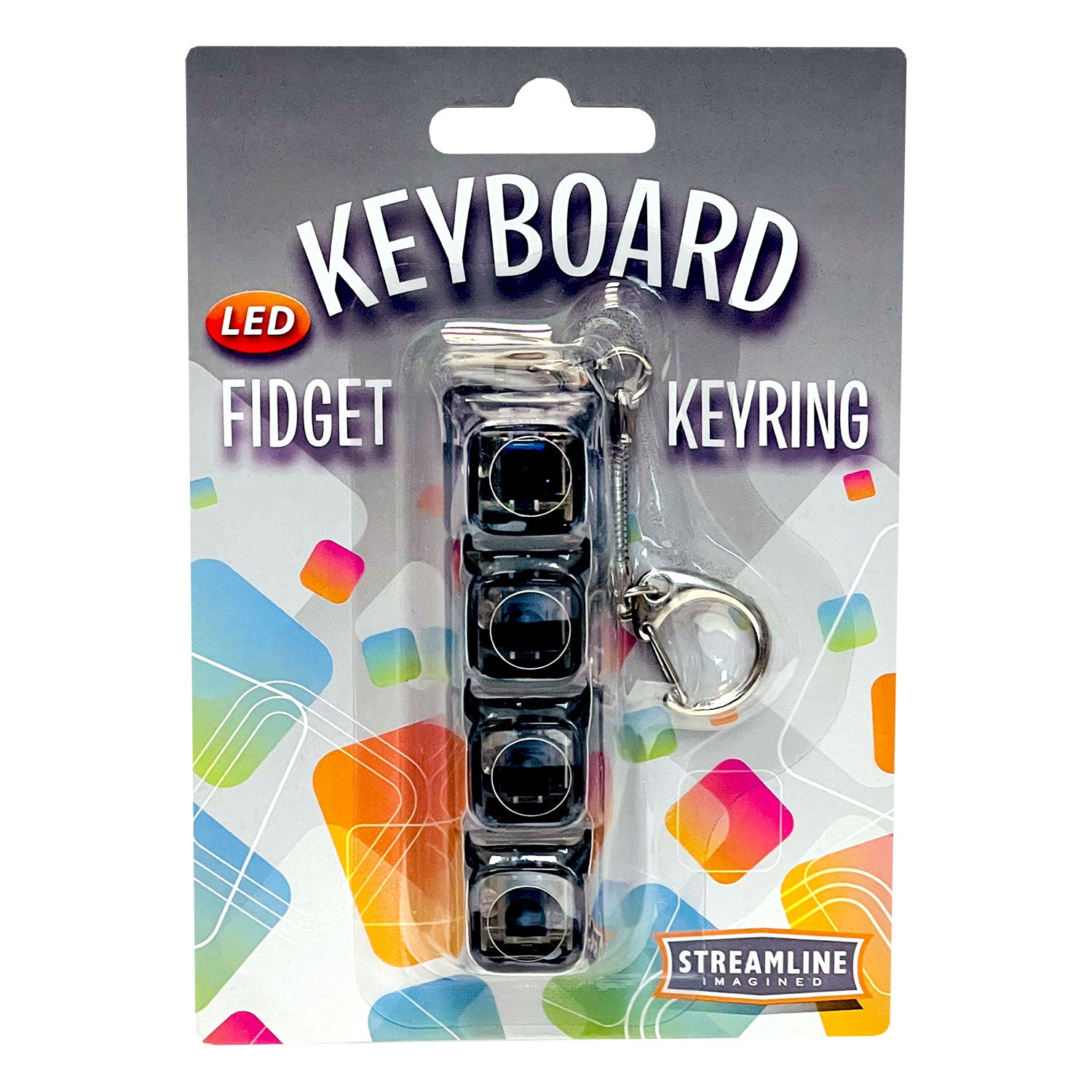 Keyboard LED Fidget Keyrings