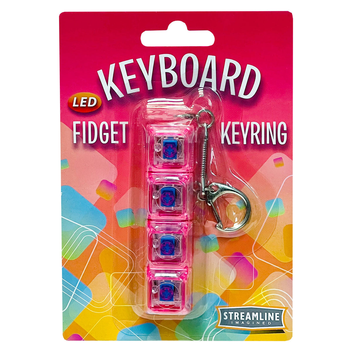 Keyboard LED Fidget Keyrings