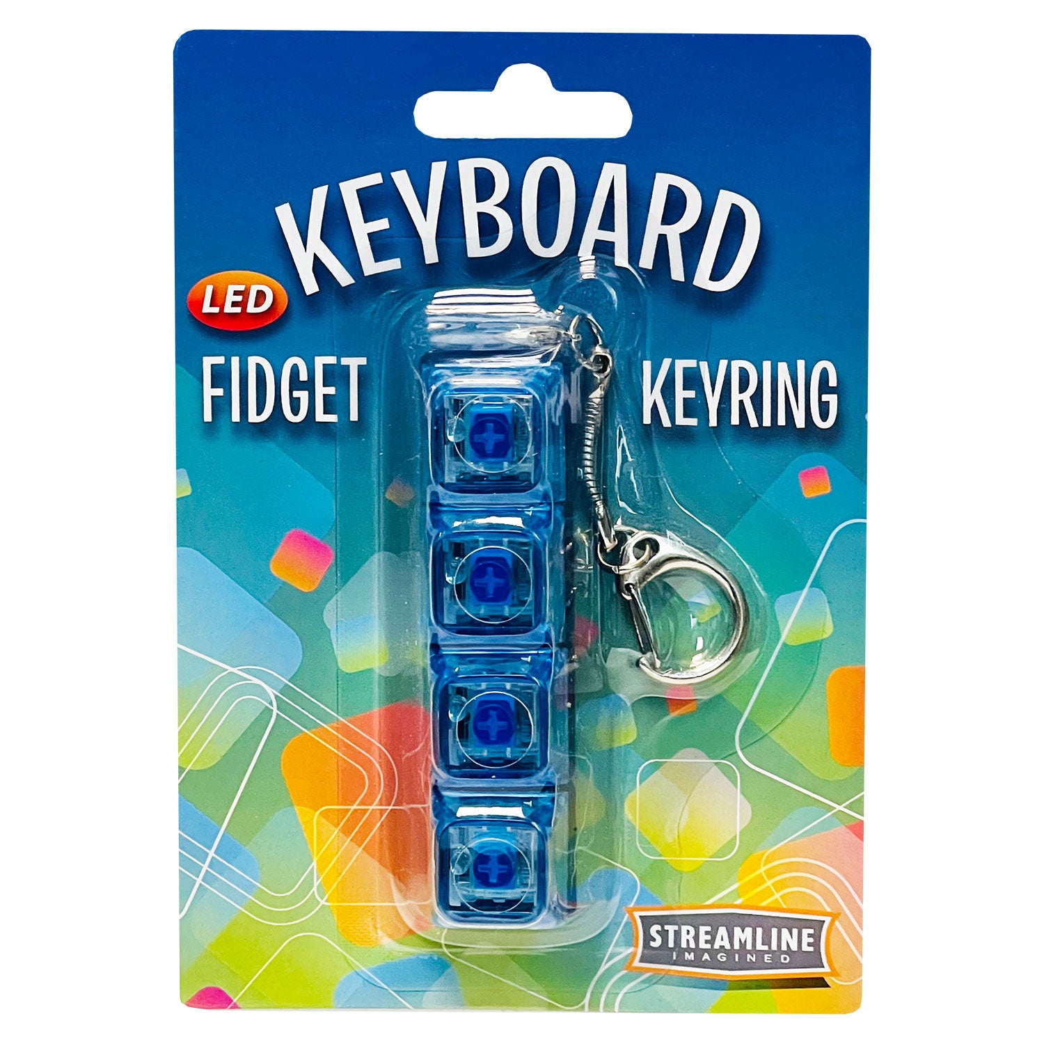 Keyboard LED Fidget Keyrings