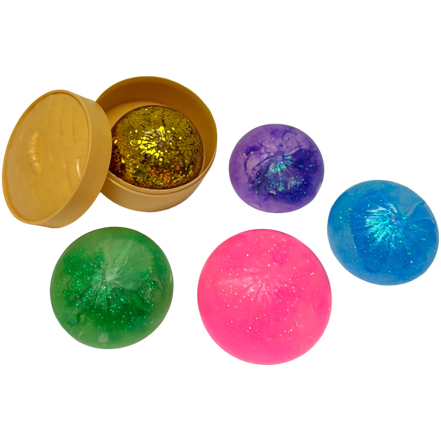 Mini Glitter Squish Dumplings (Asst/5 Colors)