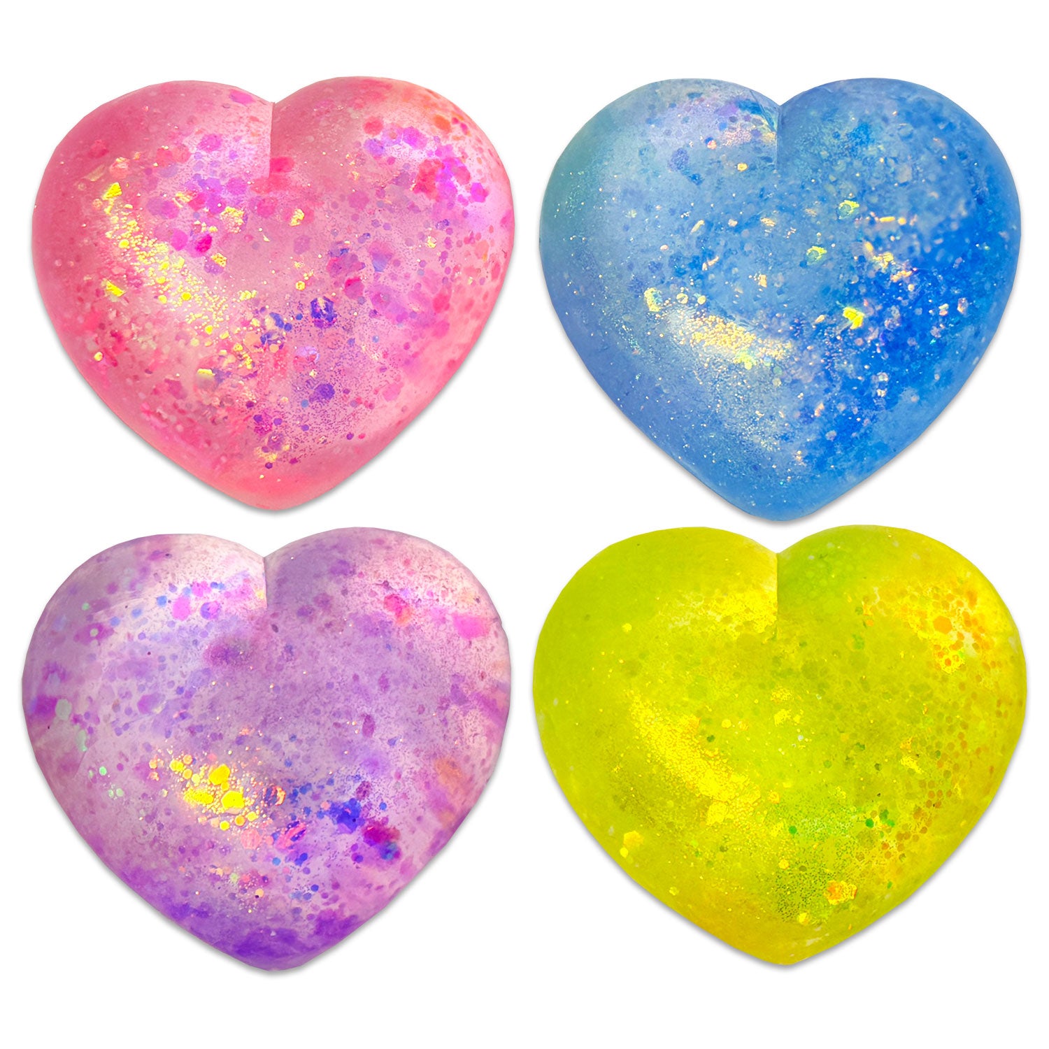 Sugar Squish Heart (Asst of 4 Colors) - 2 Pack